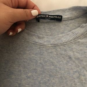 Blue Fitted Brandy Melville T-shirt